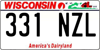 WI license plate 331NZL