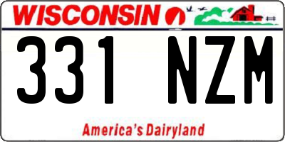 WI license plate 331NZM