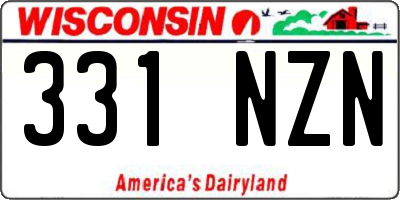 WI license plate 331NZN