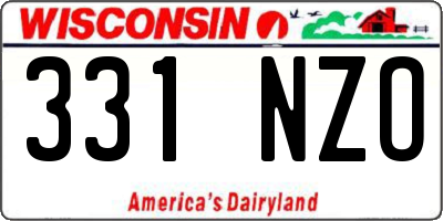 WI license plate 331NZO