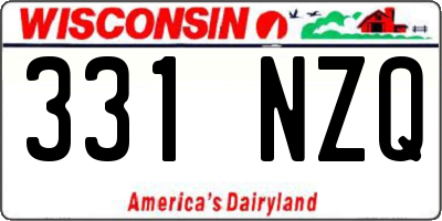 WI license plate 331NZQ