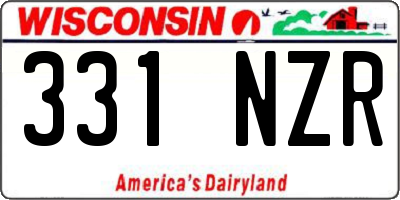 WI license plate 331NZR