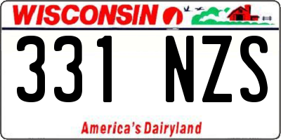 WI license plate 331NZS