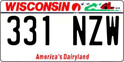 WI license plate 331NZW