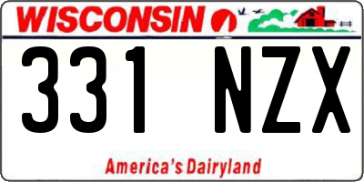 WI license plate 331NZX