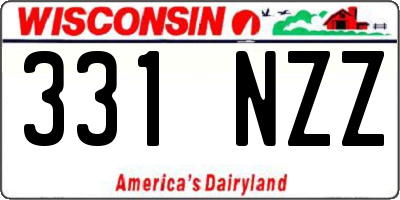 WI license plate 331NZZ