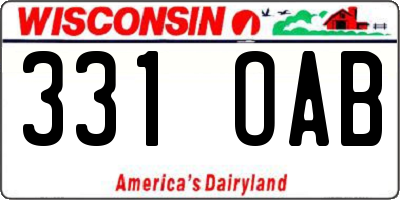 WI license plate 331OAB