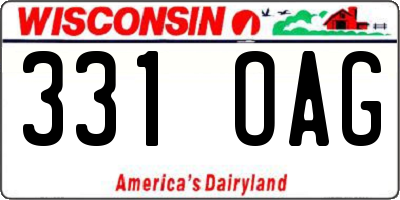 WI license plate 331OAG