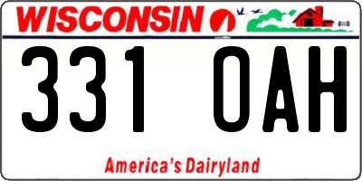 WI license plate 331OAH