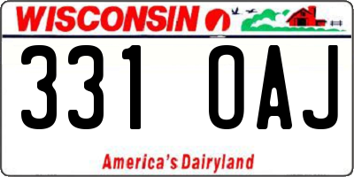 WI license plate 331OAJ
