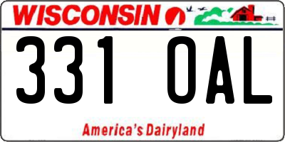 WI license plate 331OAL