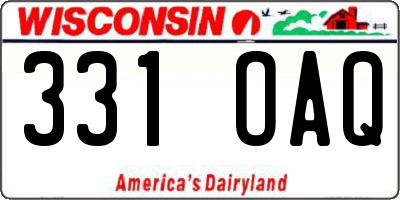 WI license plate 331OAQ