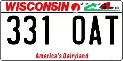WI license plate 331OAT