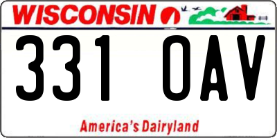 WI license plate 331OAV