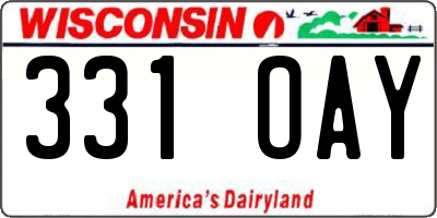 WI license plate 331OAY