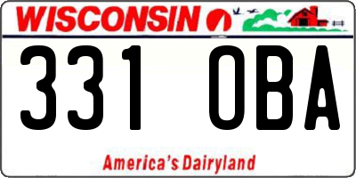 WI license plate 331OBA