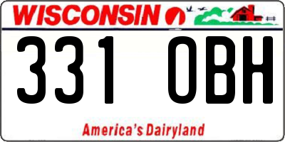 WI license plate 331OBH