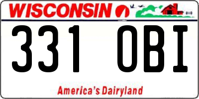 WI license plate 331OBI
