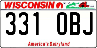 WI license plate 331OBJ