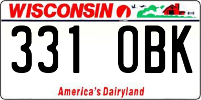 WI license plate 331OBK