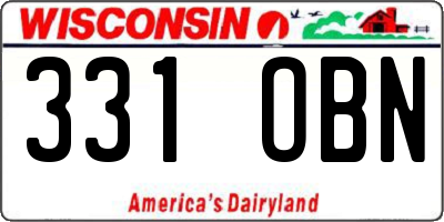 WI license plate 331OBN