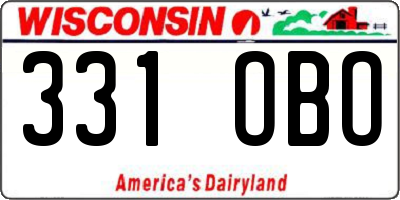 WI license plate 331OBO