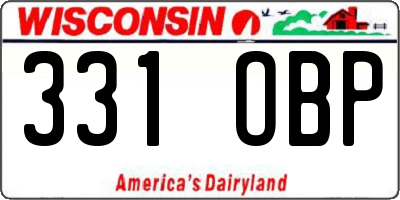 WI license plate 331OBP