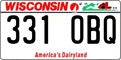 WI license plate 331OBQ