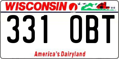 WI license plate 331OBT