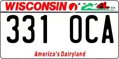 WI license plate 331OCA