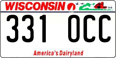 WI license plate 331OCC