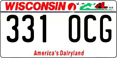 WI license plate 331OCG