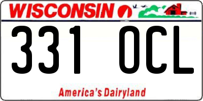WI license plate 331OCL
