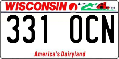WI license plate 331OCN