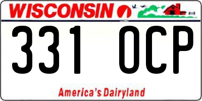 WI license plate 331OCP