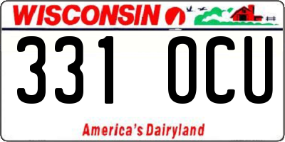 WI license plate 331OCU
