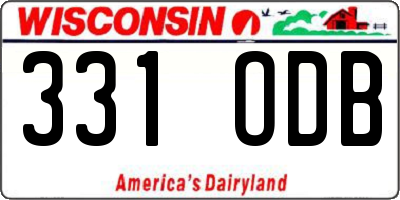 WI license plate 331ODB