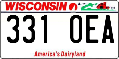 WI license plate 331OEA