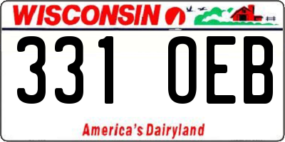 WI license plate 331OEB
