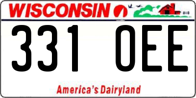 WI license plate 331OEE