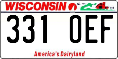 WI license plate 331OEF