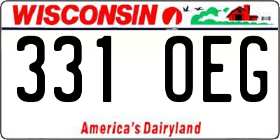 WI license plate 331OEG