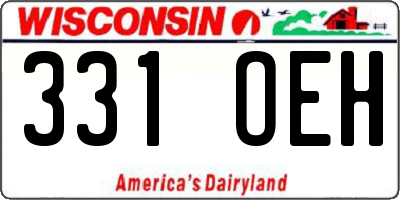 WI license plate 331OEH