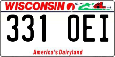 WI license plate 331OEI