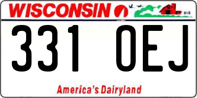 WI license plate 331OEJ
