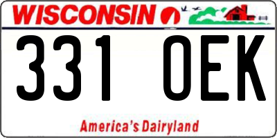 WI license plate 331OEK