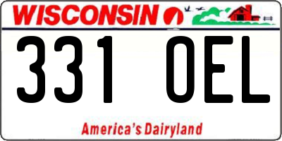WI license plate 331OEL