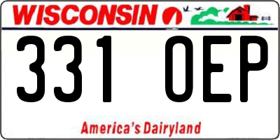 WI license plate 331OEP