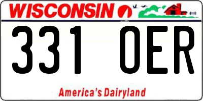 WI license plate 331OER