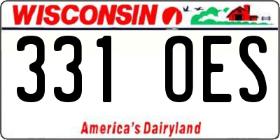 WI license plate 331OES